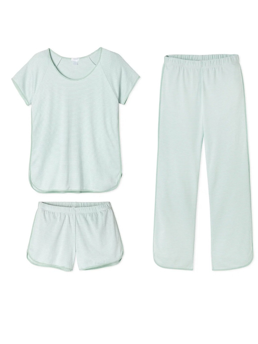 Lake Pima pajamas 3 piece set size large Parisian green